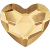 Swarovski Heart Crystal Golden Shadow
